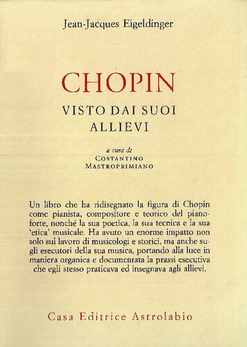 Chopin visto dai suoi allievi