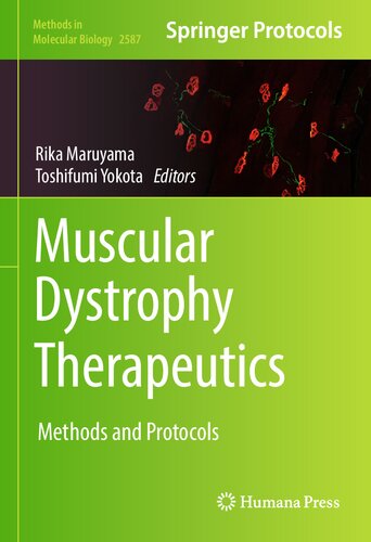 Muscular Dystrophy Therapeutics: Methods and Protocols