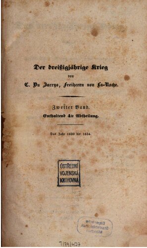 Das Jahr 1630 bis 1634