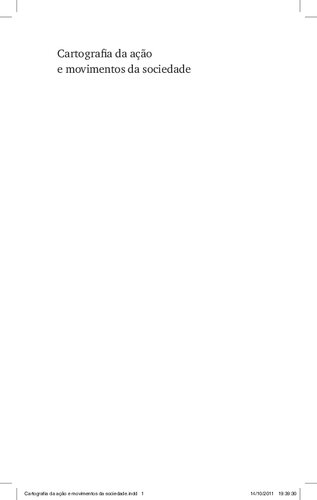 Cartografia da ação e movimentos da sociedade: desafios das experiências urbanas