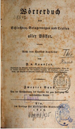 Von der Verschwörung des Catilina bis zum Untergang des Weströmischen Reiches