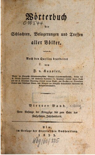 Vom Anfange der Kreuzzüge bis zum Ende des fünfzehnten Jahrhunderts