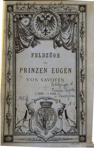 Einleitung zur Darstellung der Feldzüge des Prinzen Eugen von Savoyen