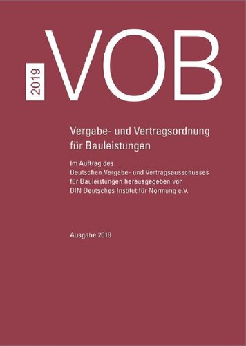 VOB 2019 + Ergänzungsband 2023 (Vergabe- und Vertragsordnung für Bauleistungen) Paket Gesamtausgabe