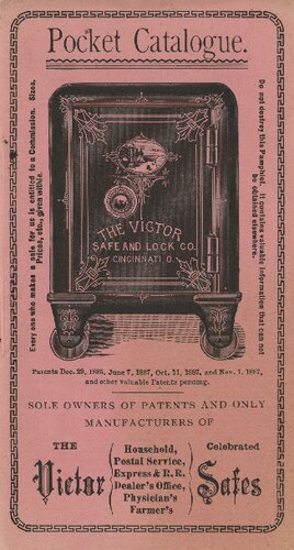 The Victor Safe & Lock Company Pocket Catalogue 1888