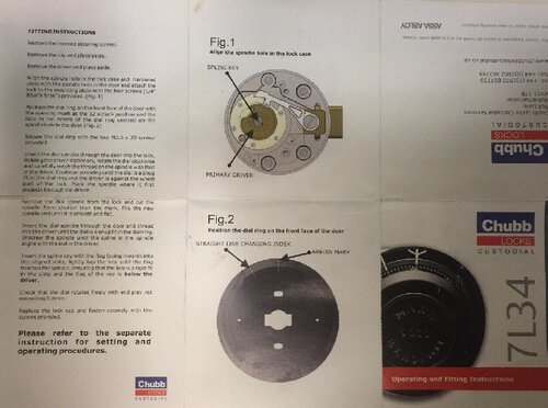 Manifoil MKVIII 7L34 MK8 Combination Lock Operating Instructions
