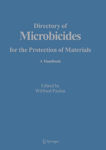 Directory of Microbicides for the Protection of Materials: A Handbook