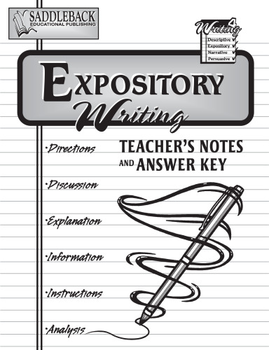 Expository Teacher Notes (Writing 4 Series)