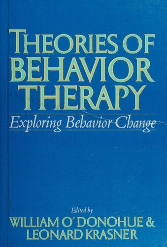 Theories of Behavior Therapy - Exploring Behavior Change