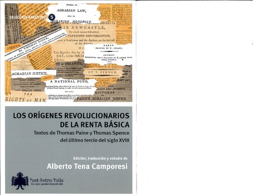 Los orígenes revolucionarios de la renta básica.Textos de Thomas Paine y Thomas Spence del último tercio del siglo XVII