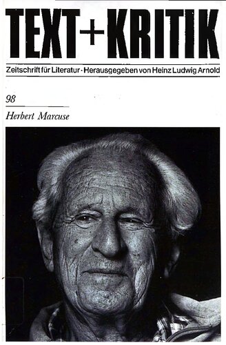 Text+Kritik. Zeitschrift für Literatur. Herbert Marcuse