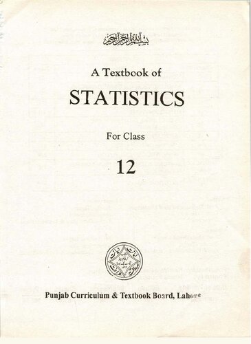 A Textbook of Statistics for Class 12