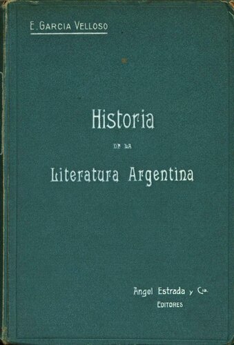 Historia de la literatura argentina