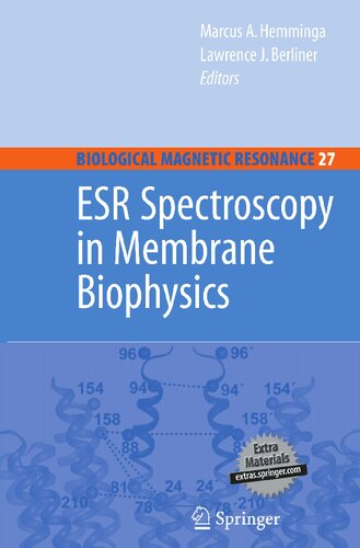 ESR Spectroscopy in Membrane Biophysics (Biological Magnetic Resonance, 27)