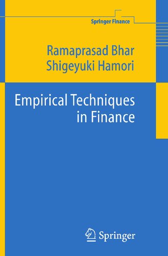 Empirical Techniques in Finance (Springer Finance)