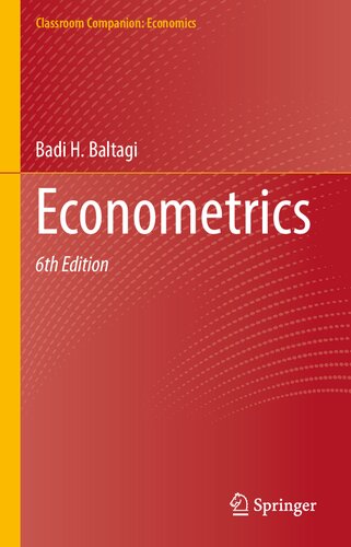 Econometrics (Classroom Companion: Economics)