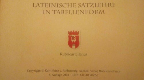 Lateinische Satzlehre in Tabellenform
