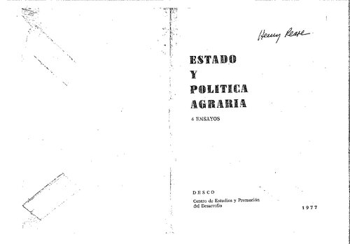 La reforma agraria peruana en la crisis del Estado oligárquico