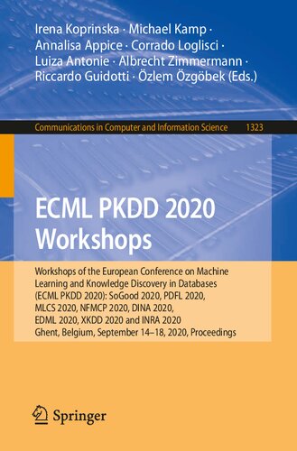 ECML PKDD 2020 Workshops (Communications in Computer and Information Science)