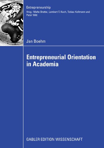 Entrepreneurial Orientation in Academia (Entrepreneurship)