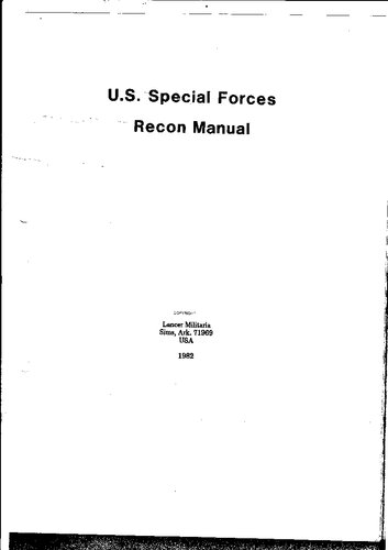 U.S. Special Forces Recon Manual