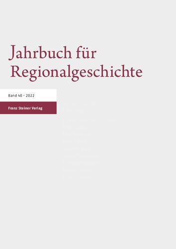 Jahrbuch für Regionalgeschichte 40