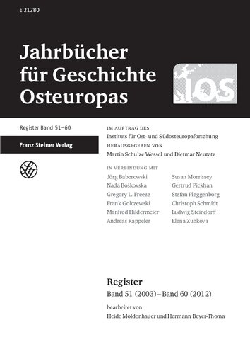Jahrbücher für Geschichte Osteuropas