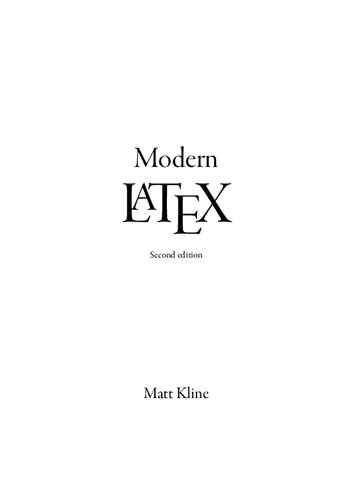 Modern LaTeX