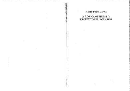 A los campesinos y productores agrarios