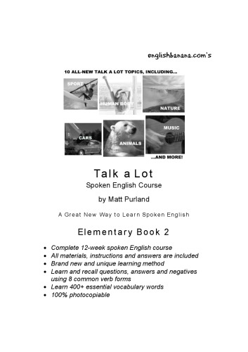 Talk a Lot Spoken English Course: Bk. 2: Elementary