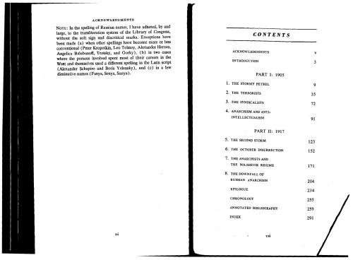 Russian Anarchists (The Norton library)