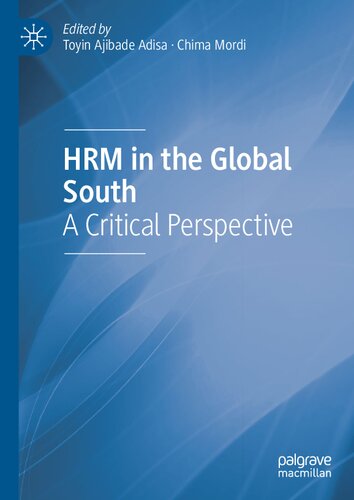 HRM in the Global South: A Critical Perspective