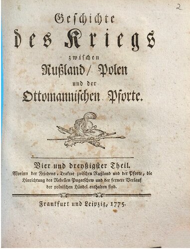 Geschichte des gegenwärtigen Kriegs zwischen Rußland, Polen und der Ottomanischen Pforte