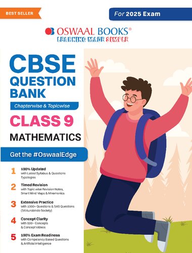 Oswaal CBSE Question Bank Class 9 Mathematics, Chapterwise and Topicwise Solved Papers For 2025 Exams