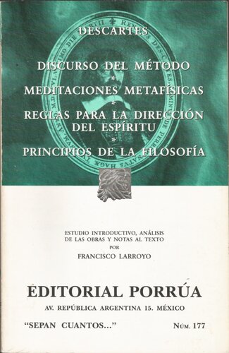 Discurso del metodo (Trad. Manuel Machado)