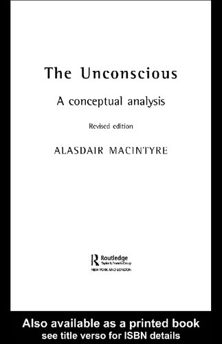 The Unconscious: A Conceptual Analysis