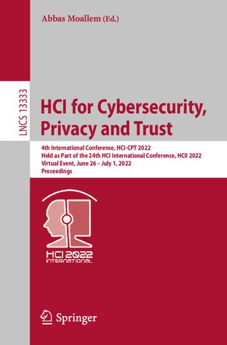 HCI for Cybersecurity, Privacy and Trust (Lecture Notes in Computer Science)