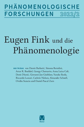Eugen Fink und die Phänomenologie
