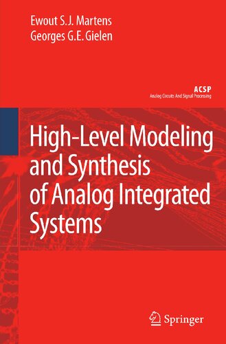 High-Level Modeling and Synthesis of Analog Integrated Systems (Analog Circuits and Signal Processing)