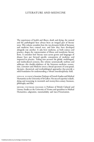 Literature and Medicine