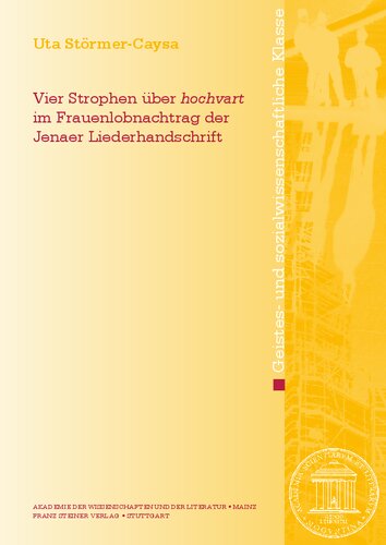 Vier Strophen über hochvart im Frauenlobnachtrag der Jenaer Liederhandschrift