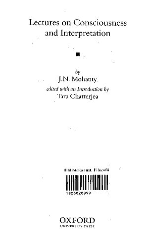 Lectures on consciousness and interpretation