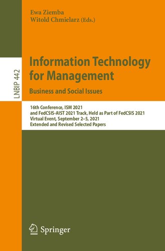 Information Technology for Management: Business and Social Issues (Lecture Notes in Business Information Processing)