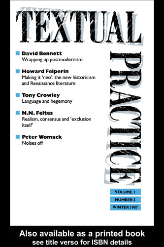 Textual Practice Vol 1 No 3