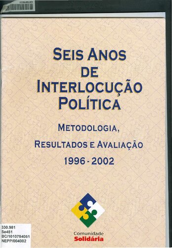 Seis anos de interlocução política: metodologia, resultados e avaliação 1996-2002