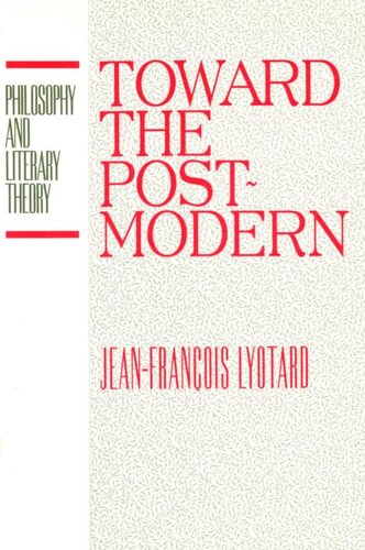 Toward the Postmodern