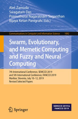 Swarm, Evolutionary, and Memetic Computing and Fuzzy and Neural Computing (Communications in Computer and Information Science)