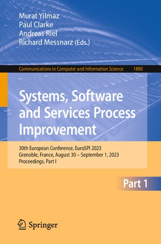 Systems, Software and Services Process Improvement: 30th European Conference, EuroSPI 2023, Grenoble, France, August 30 – September 1, 2023, ... in Computer and Information Science, 1890)
