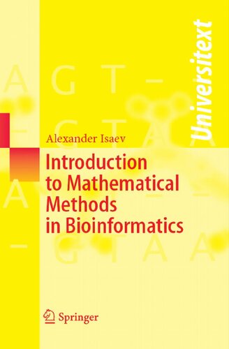 Introduction to Mathematical Methods in Bioinformatics (Universitext)