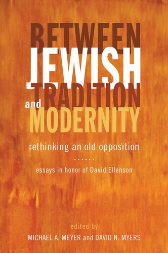 Between Jewish Tradition and Modernity: Rethinking an Old Opposition : Essays in Honor of David Ellenson